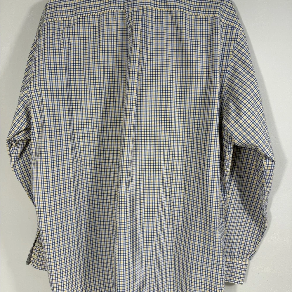 Polo by Ralph‎ Lauren Men's Blue yellow White long sleeve Plaid Shirt X-Large